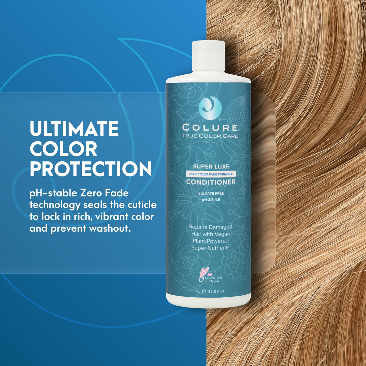COLURE Super Luxe Conditioner 33 oz - Deep Nourishing Treatment for Aging Thick Coarse Curly Hair Anti Frizz Care