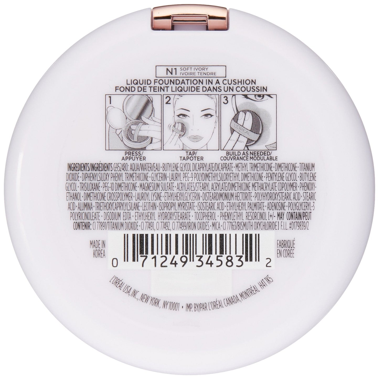 L'Oréal Paris True Match Lumi Cushion Foundation, N1 Soft Ivory, 0.51 oz. Beauty & Personal Care L'Oreal Paris