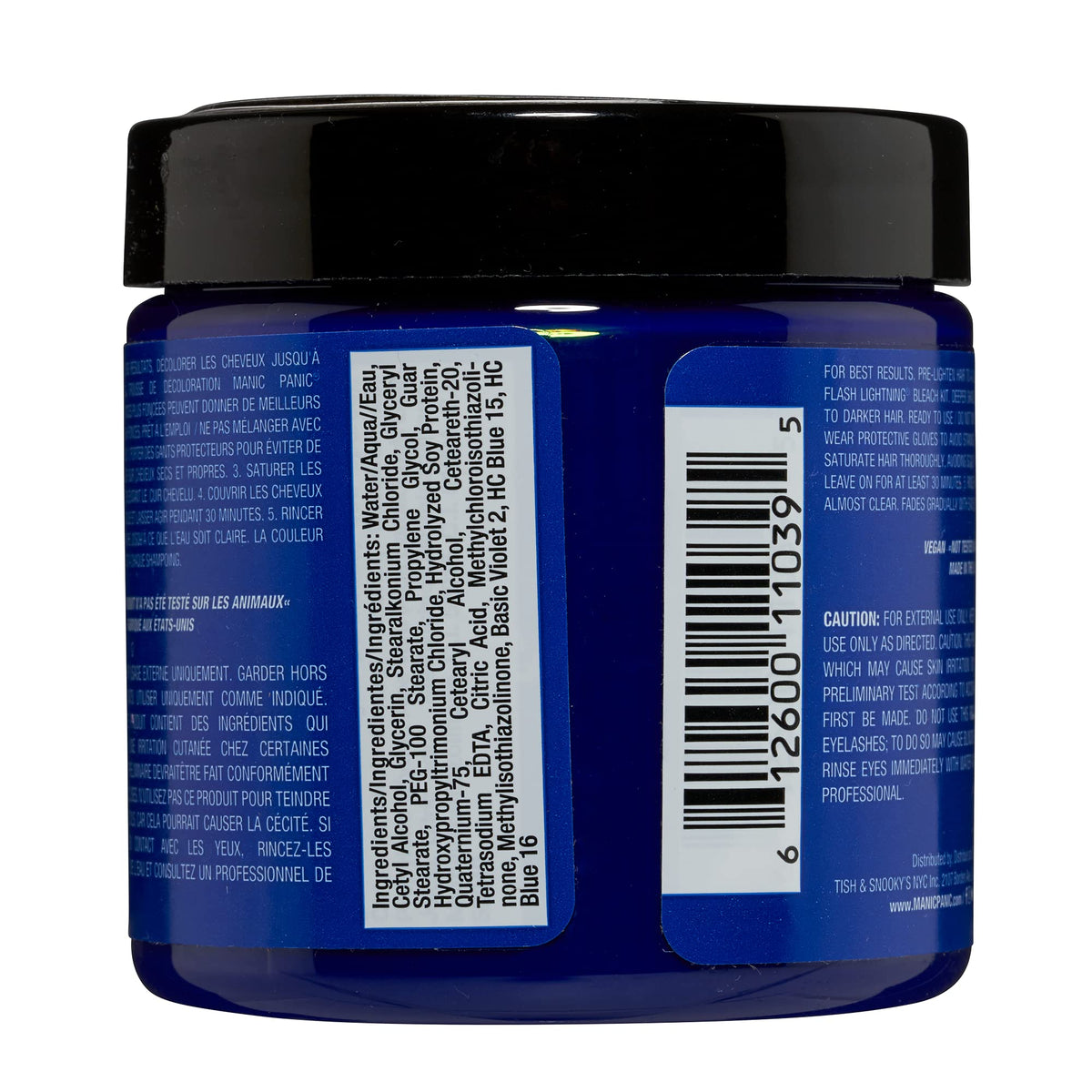 MANIC PANIC Classic Rockabilly Blue Semi Permanent Hair Color - True Neutral Blue Hair Dye for Women & Men That Lasts 4-6 Weeks - Vegan, Ammonia Beauty & Personal Care MANIC PANIC