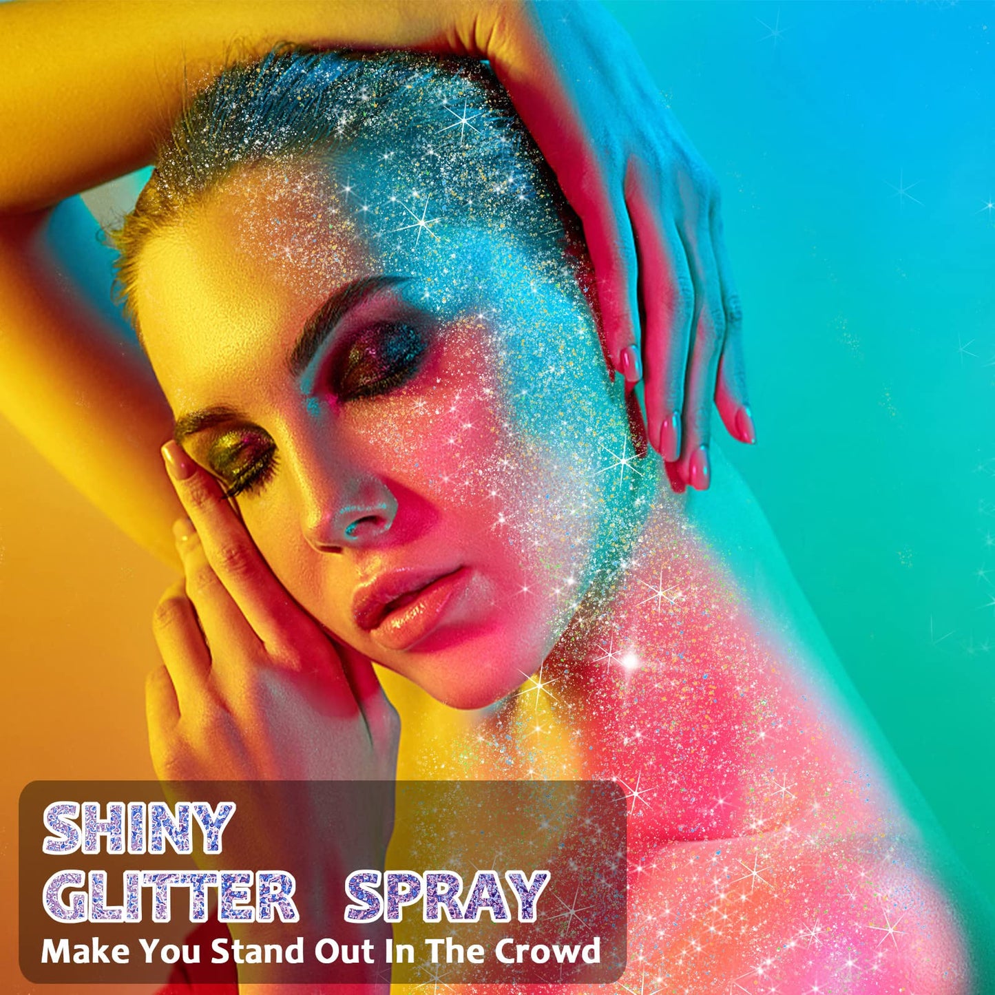 Body Glitter Spray, Pink Glitter Spray for Hair and Body, Include 1 Jar of Refills Beauty & Personal Care Yampahpa