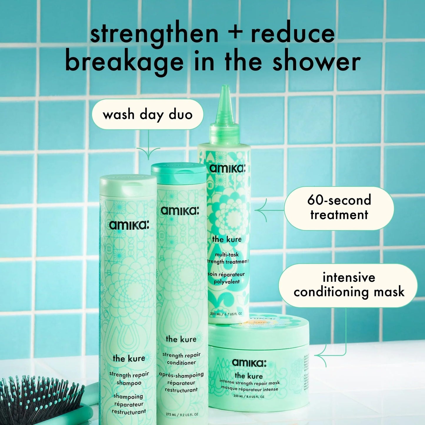 amika the kure strength repair shampoo, 275ml Beauty & Personal Care Amika