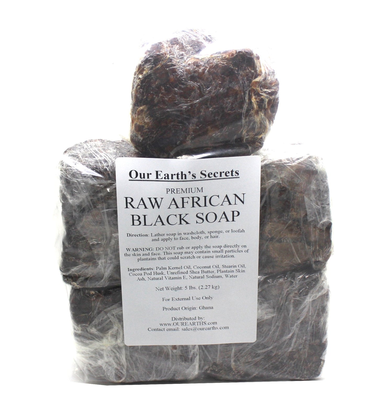 Our Earth's Secrets Premium Natural Raw African Black Soap, 5 lbs Beauty & Personal Care Our Earth's Secrets