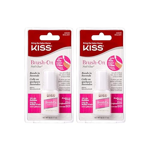 Kiss Powerflex Brush On Nail Glue 0.17 Ounce (Pack of 2) Beauty & Personal Care KISS