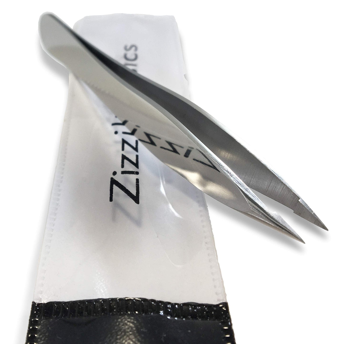 Zizzili Basics Elite Series Pointed Tweezers - Sharp Precision Tips + Surgical Grade Stainless Steel Tweezer for Professional Eyebrow and Facial Hair Beauty & Personal Care Zizzili Basics