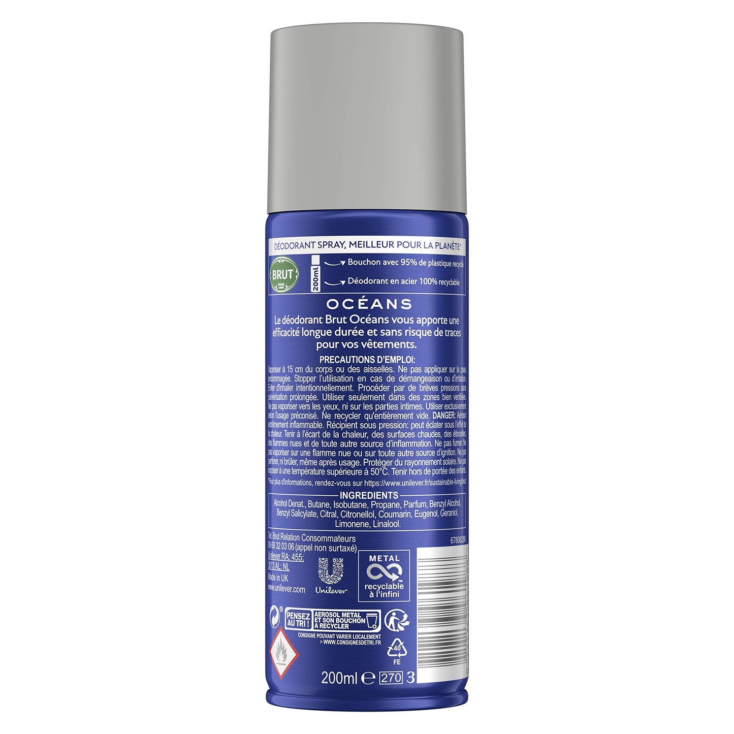 Oceans Deodorant Body Spray by Brut for Men - 6.7 oz Deodorant Spray Beauty and Personal Care Brut