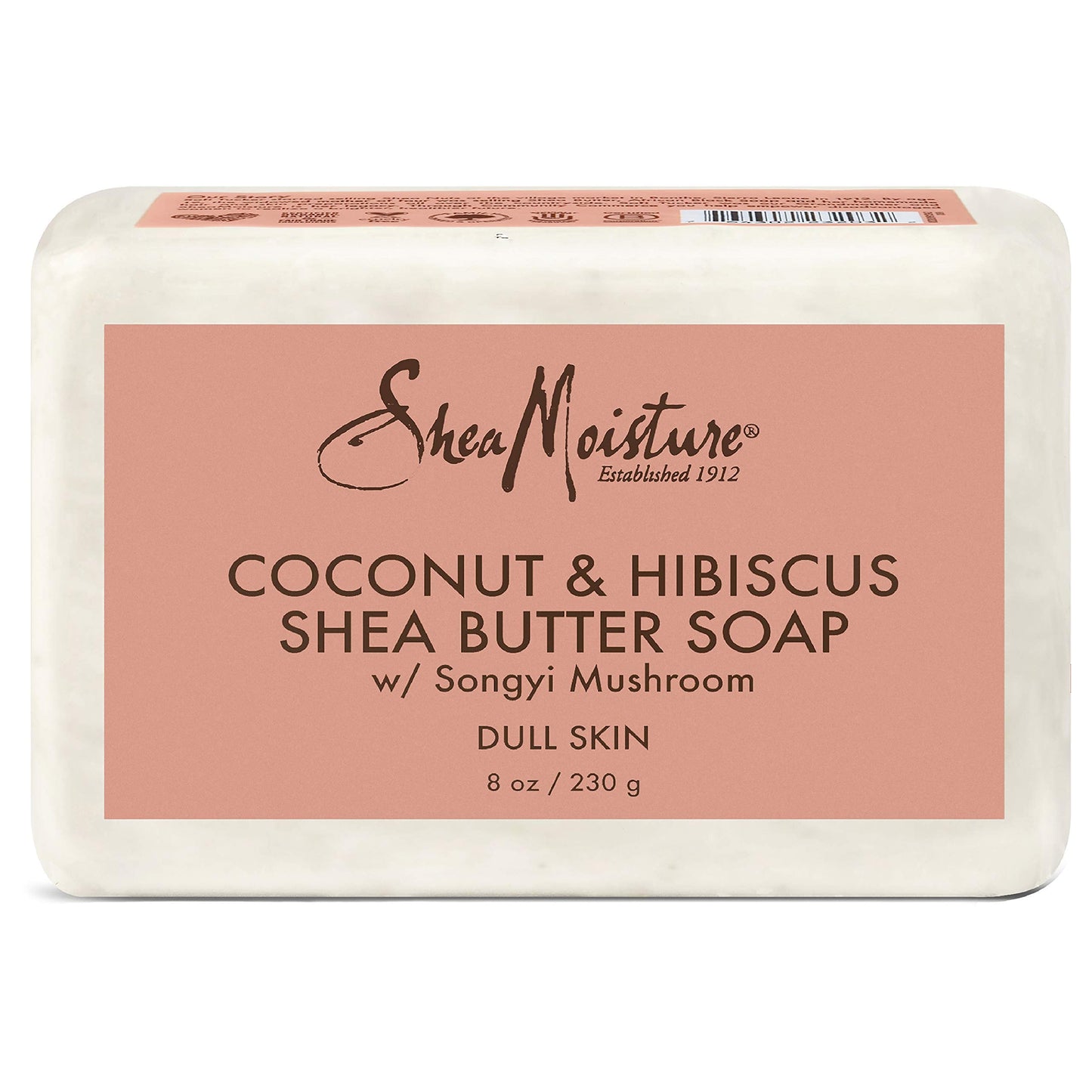 Sheamoisture Bar Soap for Dull, Dry Skin Coconut and Hibiscus Sulfate Free Soap Bar 8 oz Beauty & Personal Care Shea Moisture