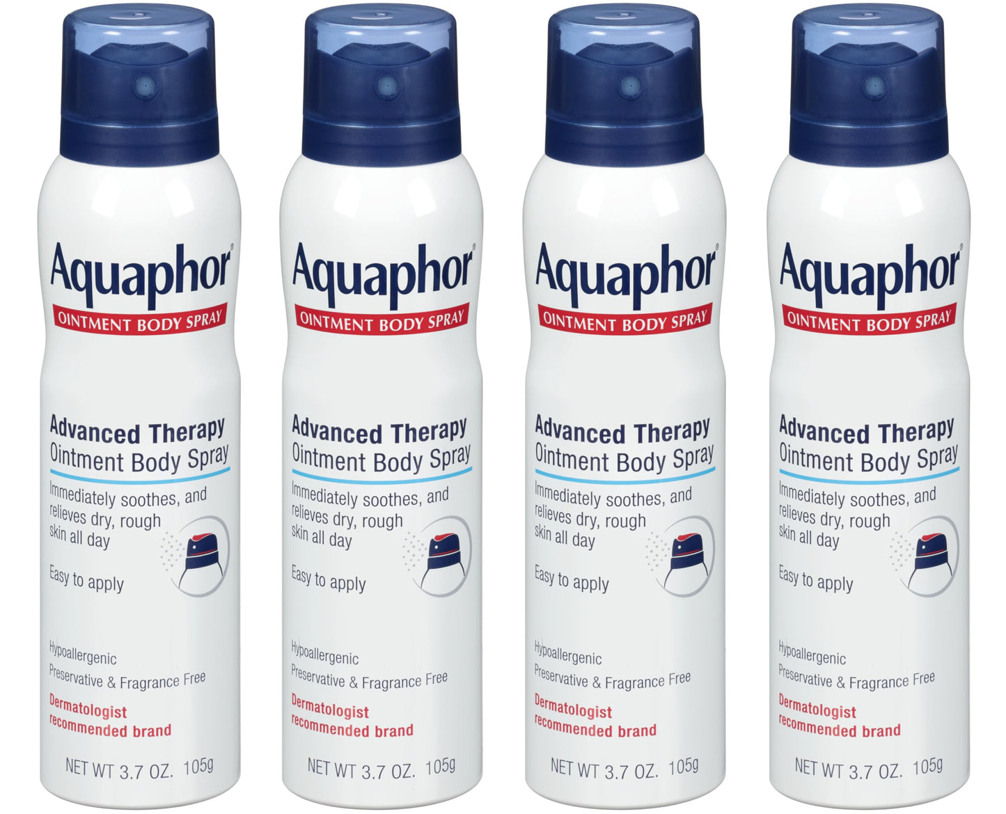 Aquaphor Ointment Body Spray - Moisturizes and Heals Dry, Rough Skin - 3.7 oz. Spray Can, 4 Pack Beauty & Personal Care Aquaphor