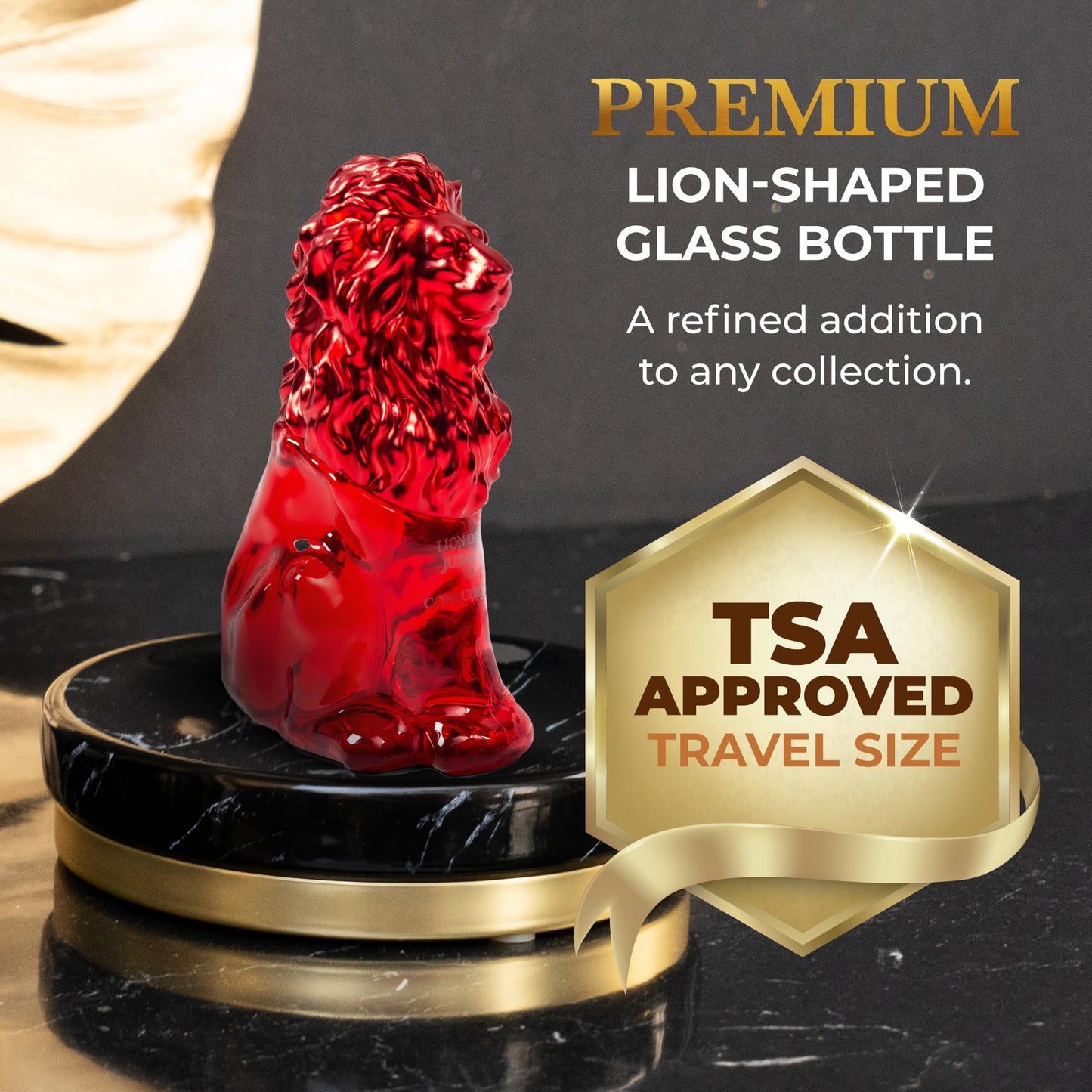 LION OF JUDAH - Set of 3 Travel Size Cologne for Men - Long-Lasting EDP Fragrance Comes in Elegant Lion-Shaped Glass Bottle - Fresh, Masculine & Sweet Beauty & Personal Care ZION’S LION OF JUDAH