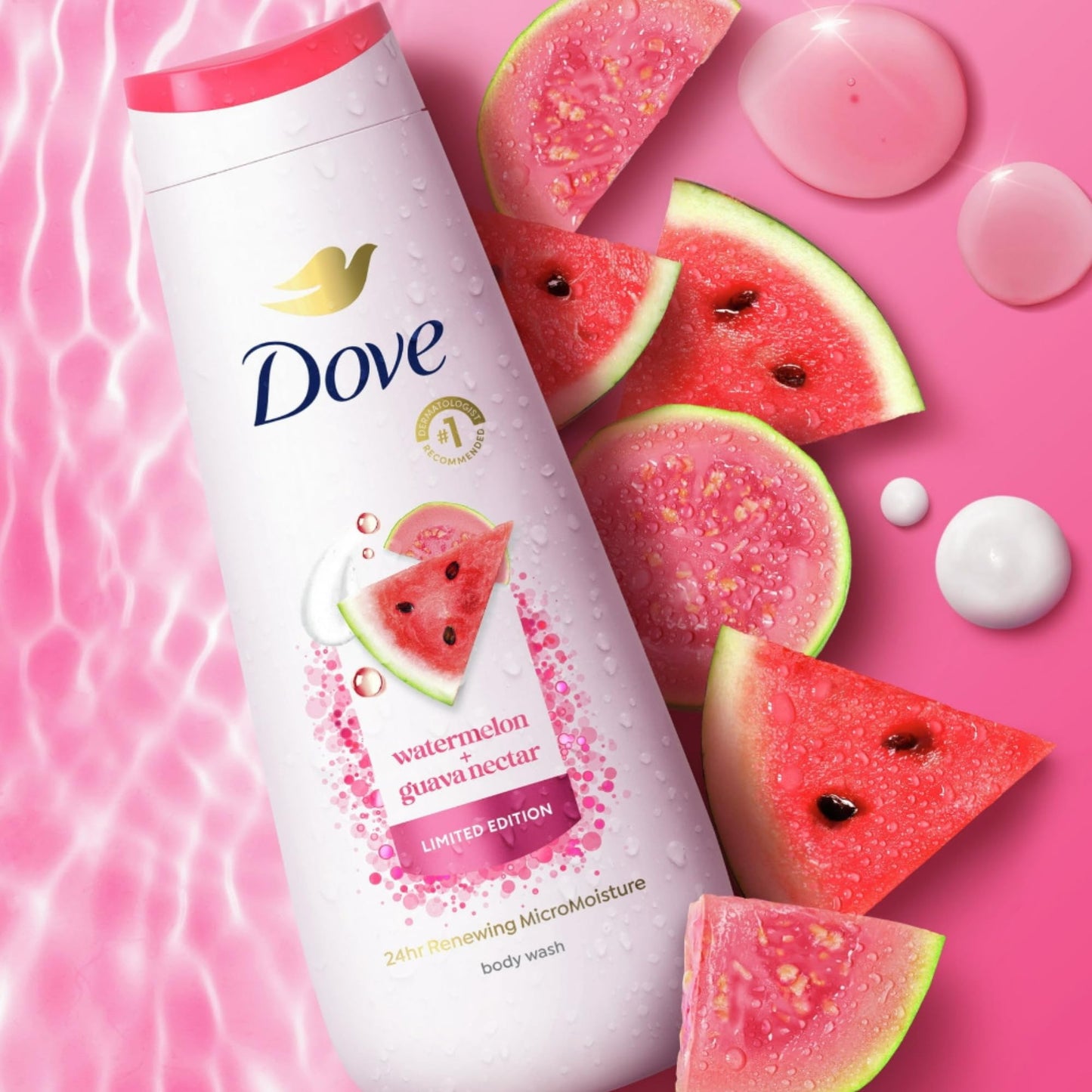 Dove Limited Edition Renewing MicroMoisture Body Wash | Summer Scents (Watermelon + Guava Nectar) Beauty & Personal Care Dove
