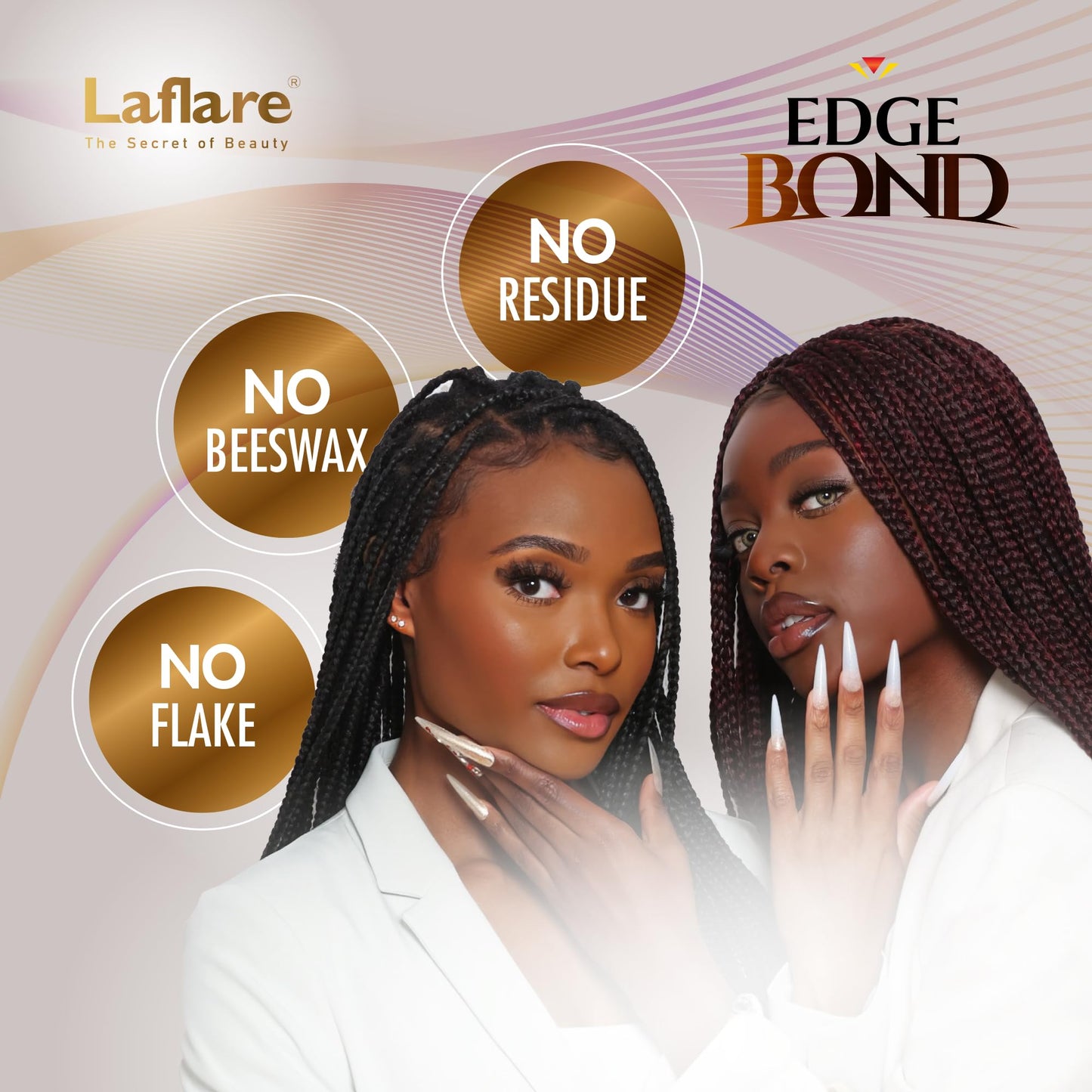 Laflare Edge Control for Black Hair, Natural Hair and Curly Hair. Eco Styling Gel Travel Size 25ml, Edge Wax for Man & Woman (Musk) Beauty & Personal Care Laflare