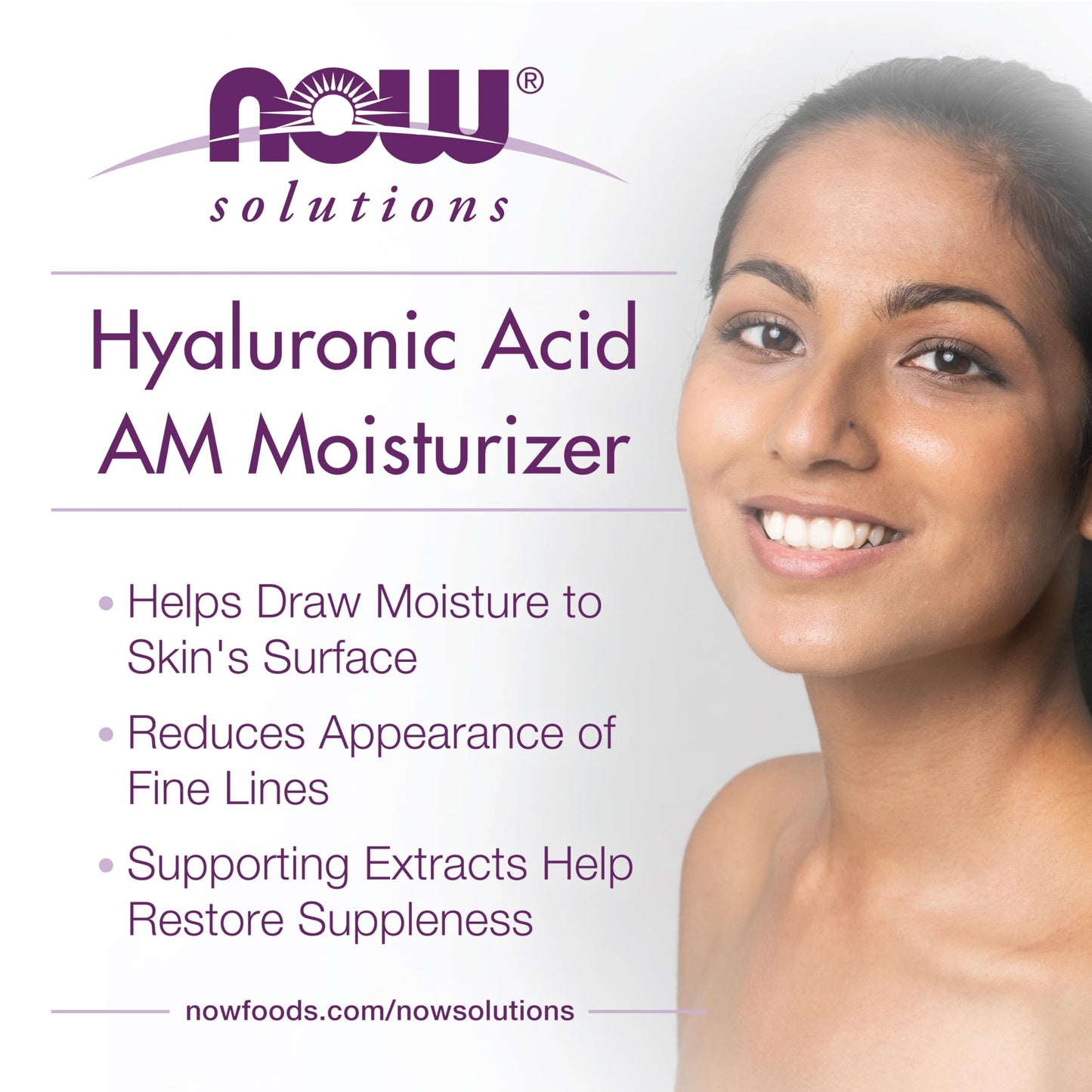 NOW Foods Solutions, Hyaluronic Acid Moisturizer, Smoothing and Toning, Rehydrating to Start Your Day, 2-Ounce Beauty & Personal Care NOW Foods