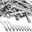 PHSZZ 70 Pcs Alligator Hair Clips, 3 Sizes Oversized Metal Silver Hair Bow Clips Single Prong Hairdressing Salon Hair Grip DIY Accessories Hairpins Beauty & Personal Care PHSZZ