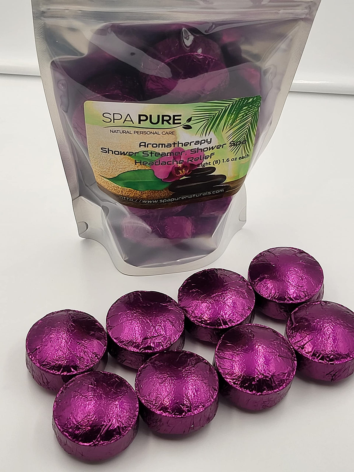Spa Pure Headache Relief Aromatherapy: Shower Bombs USA Made with 100% Natural/Organic Essential Oils - Lavender, Eucalyptus - Transform Your Shower… Beauty & Personal Care Spa Pure