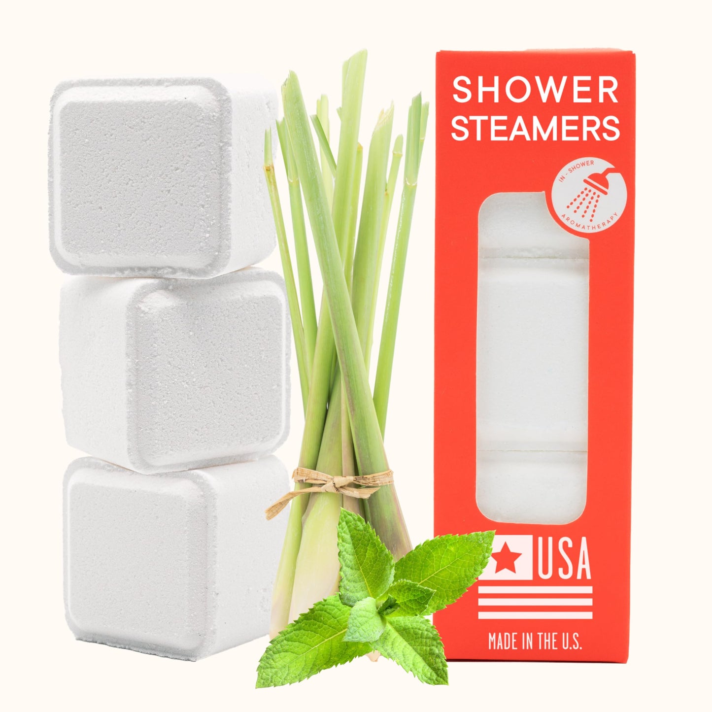 Latika Shower Steamer - Aromatherapy Cubes with Lemongrass & Spearmint Essential Oils for Stress & Anxiety Relief, Uplifting Energy - Long-Lasting Beauty and Personal Care Latika