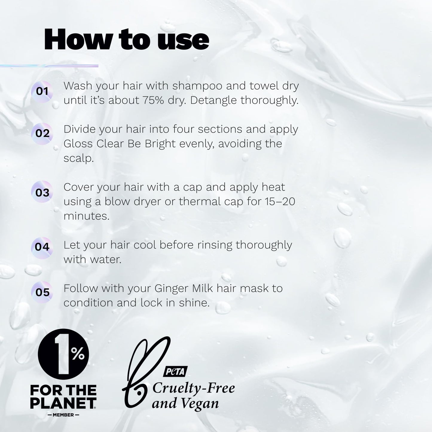 Ginger Milk Hair Gloss Clear Shine and Color-Enhancing Treatment with Hyaluronic Acid, Semi-Permanent Color for Dull & Dry Hair Sulfate Free | BE Beauty & Personal Care Ginger Milk Natural Care