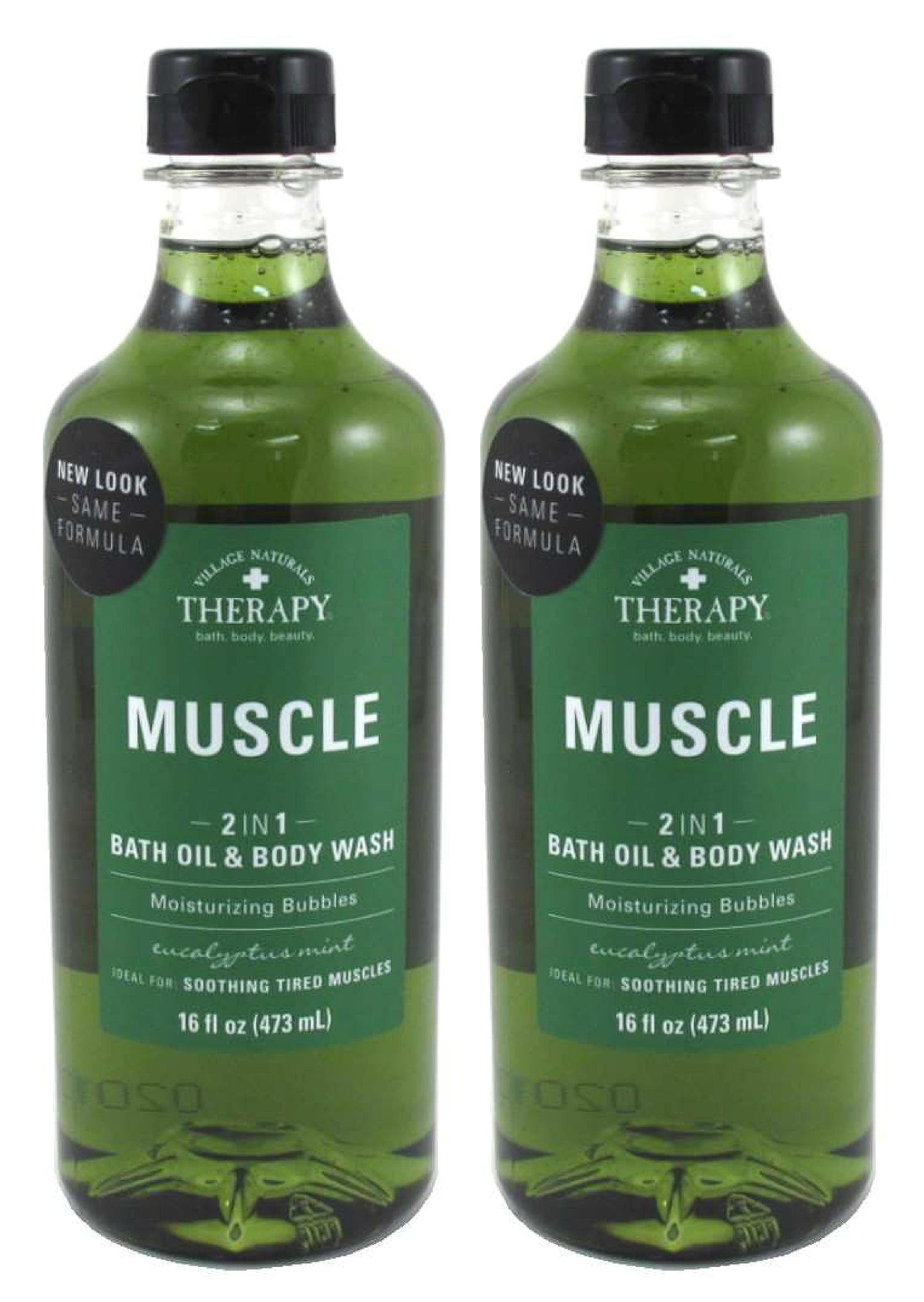 Village NAT. Bath Oil & Body Wash 2In1 Muscle 16 Ounce (Pack of 2) Beauty and Personal Care Village Naturals Therapy