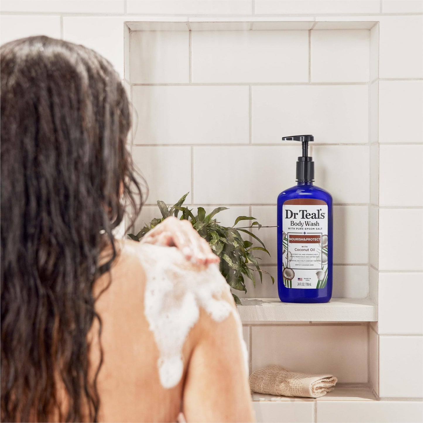Dr Teal's Body Wash with Pure Epsom Salt, with Coconut Oil, 24 fl oz (Pack of 4) Beauty & Personal Care Dr Teal's