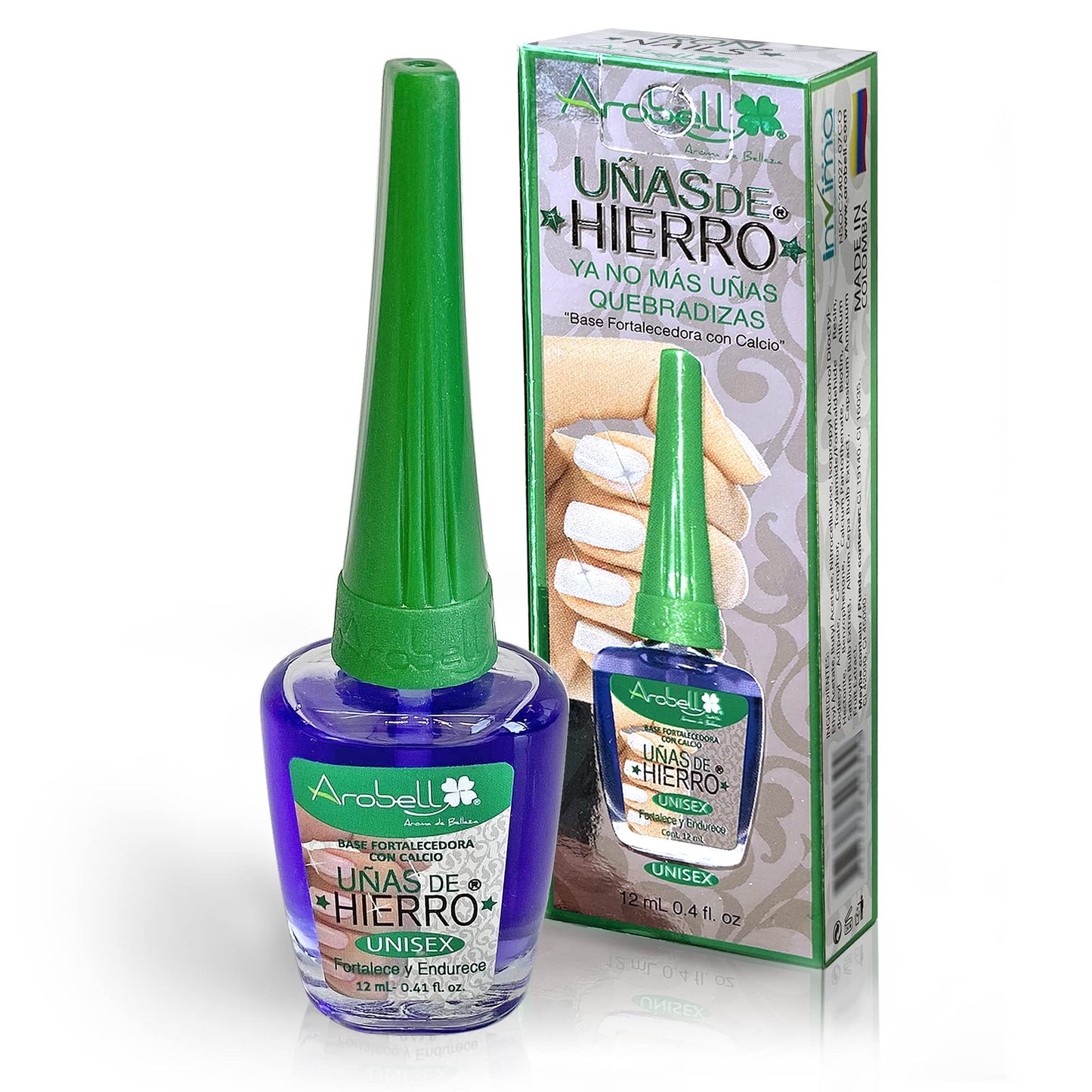 Arobell Iron Nail Hardener, No more brittle nails, for Unisex, 0.4 Ounce Beauty & Personal Care AROBELL