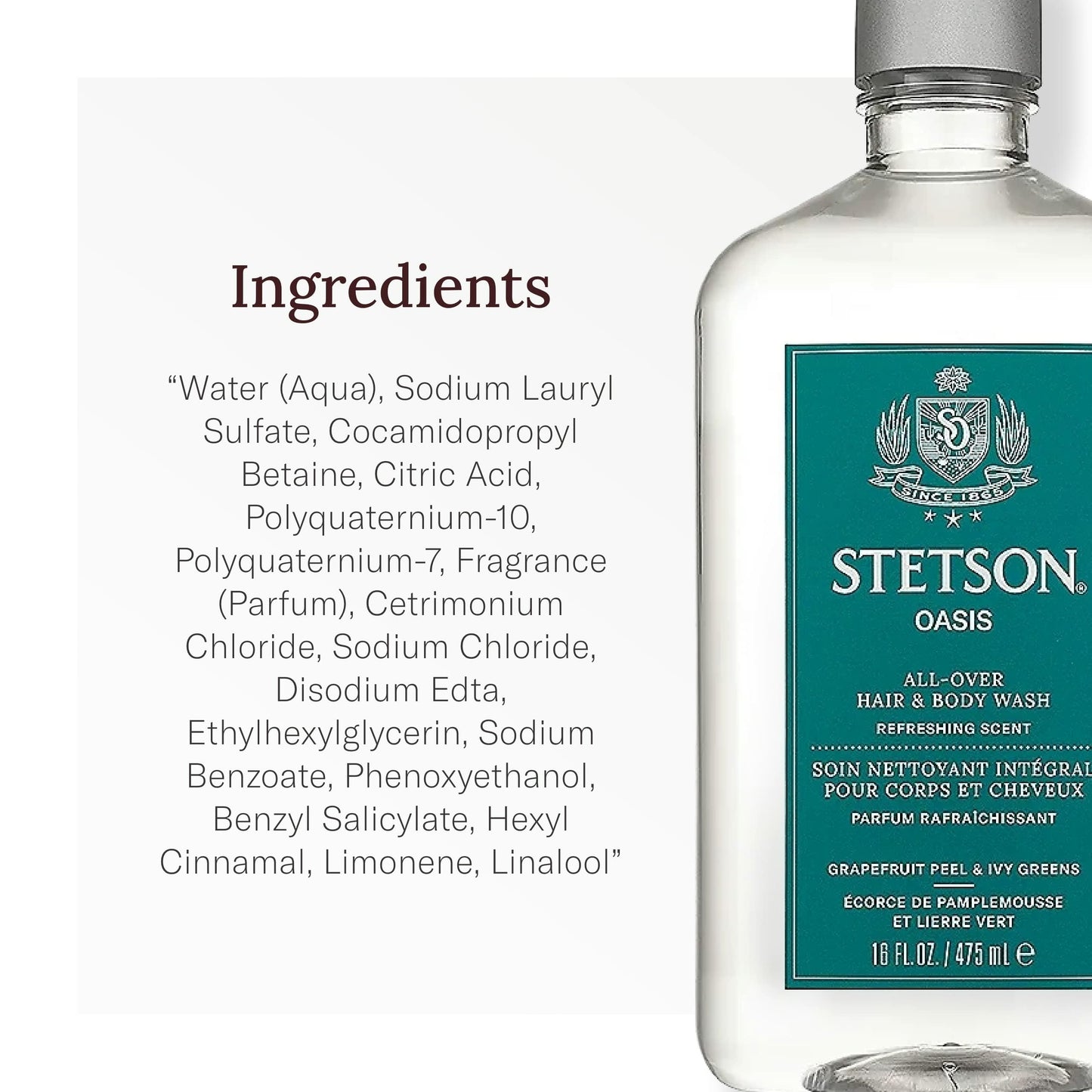 SCENT BEAUTY STETSON Personal Care All Over Hair & Body Wash Moisturizing Body Wash & Shampoo - 16 oz - 3 Pack - Oasis Beauty & Personal Care SCENT BEAUTY