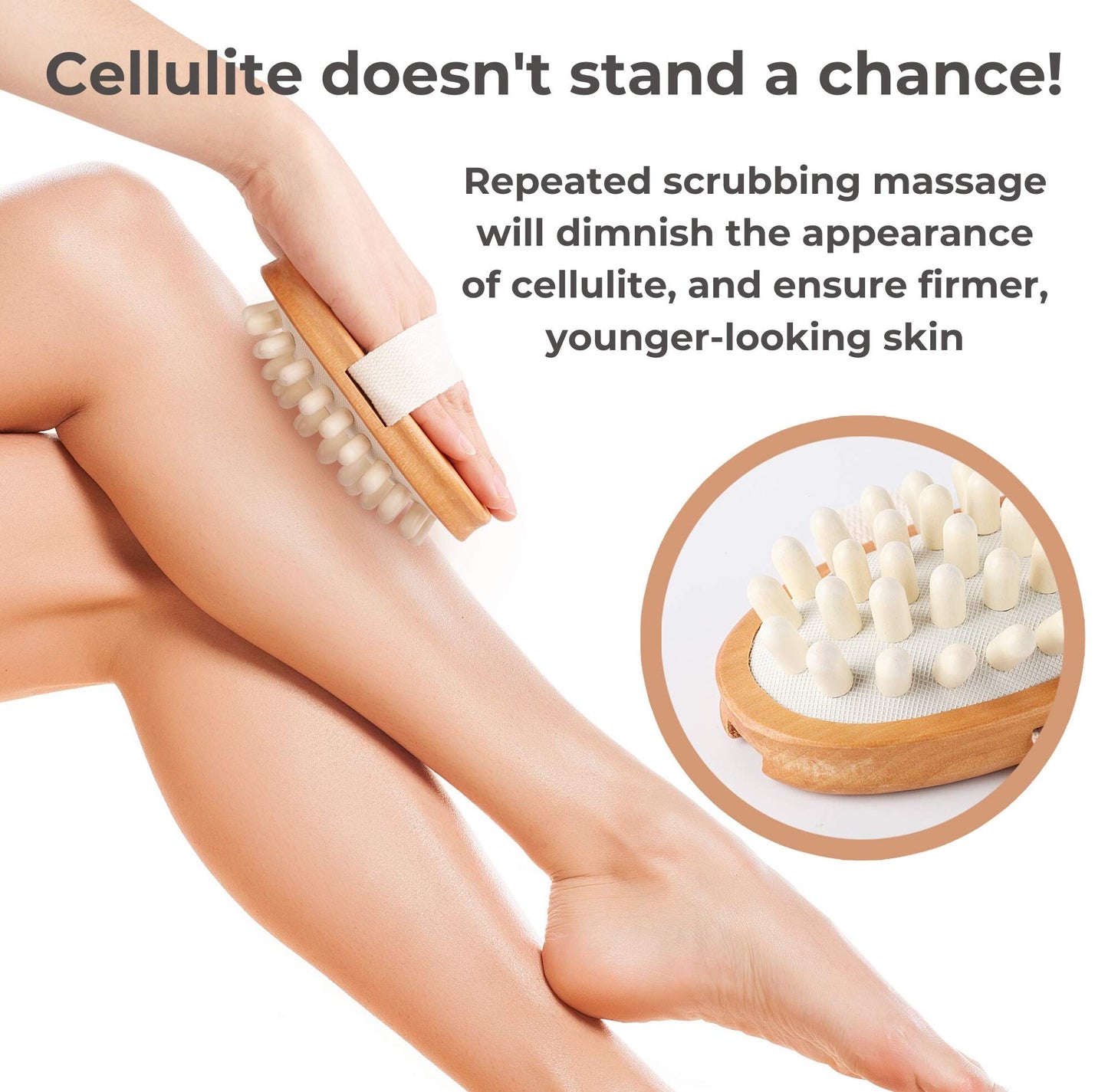 Dry Brushing Body Brush Set - Natural Bristle Spa Exfoliator Kit with Face Cleansing Brush, Long Dry Brushing Body Brush for Lymphatic Drainage Beauty & Personal Care ROSENA