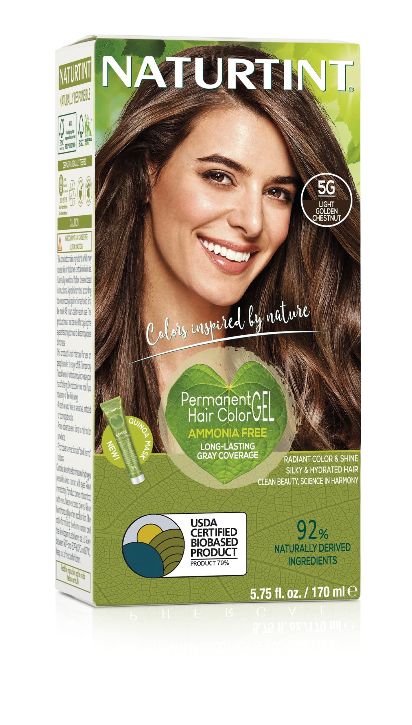 Naturtint Permanent Permanent Hair Colors Light Golden Chestnut (5G) 5.28 oz Beauty & Personal Care Naturtint