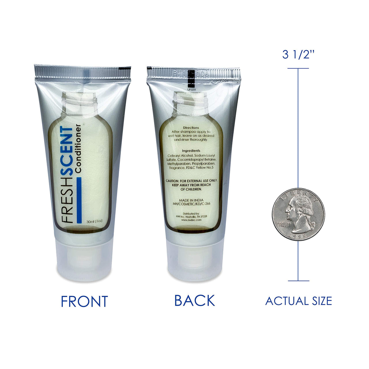 Freshscent Conditioner 1oz (200 Pack) Hotel Travel Size, Bulk Amenities and Toiletries for Hospitality Beauty & Personal Care Freshscent