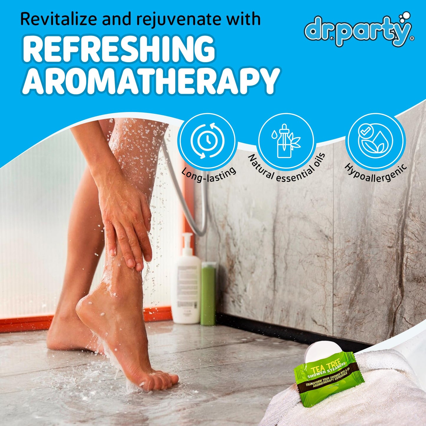 Shower Steamer - 5 Different scents - 14 Tablets per Package (Tea Tree) Beauty and Personal Care Partymachines