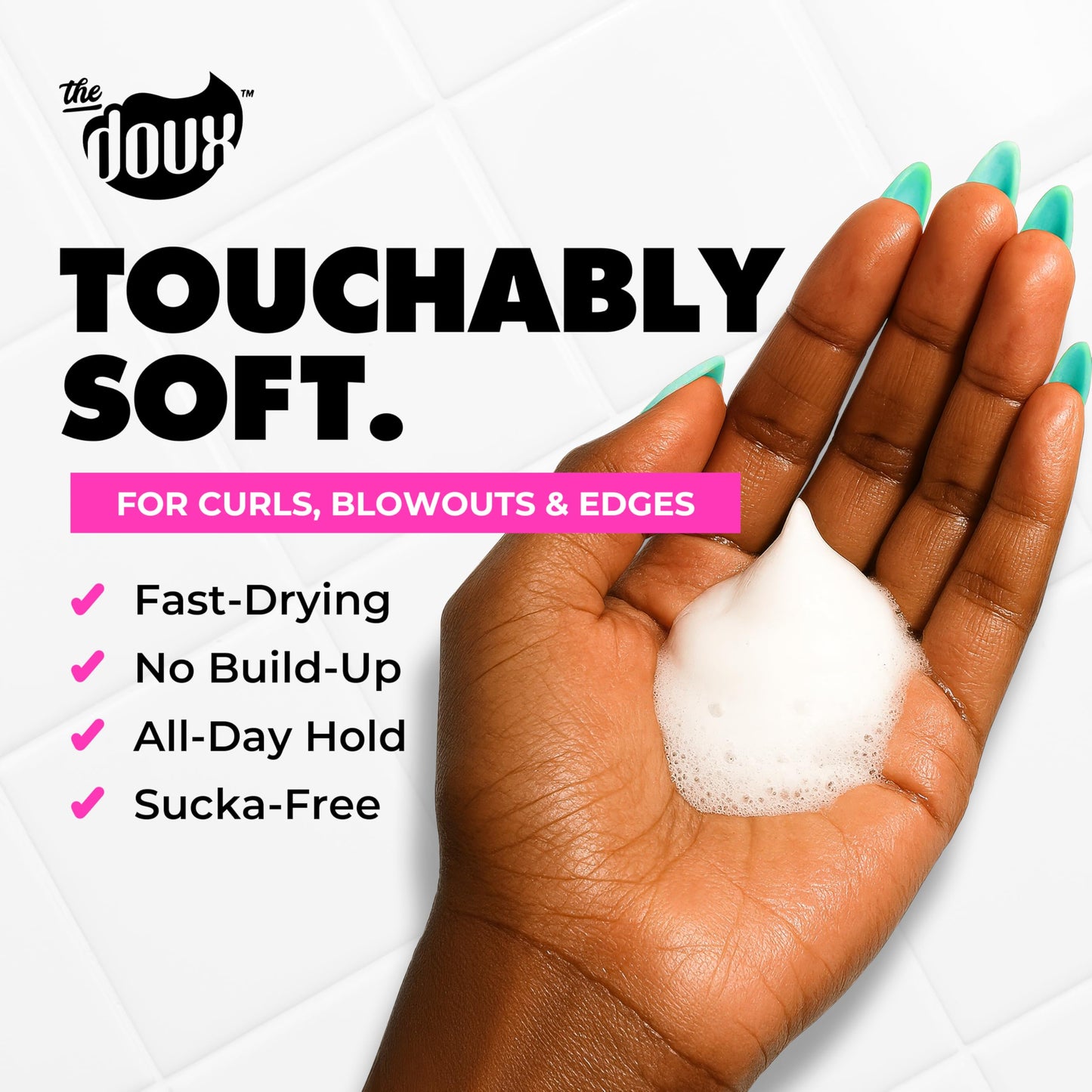 The Doux Multi-Use Mousse for Curly Hair - The Doux Mousse Def Texture Foam for Styling, Curl Definition, Volume & Shine - Curl Cream Alternative Beauty & Personal Care The Doux