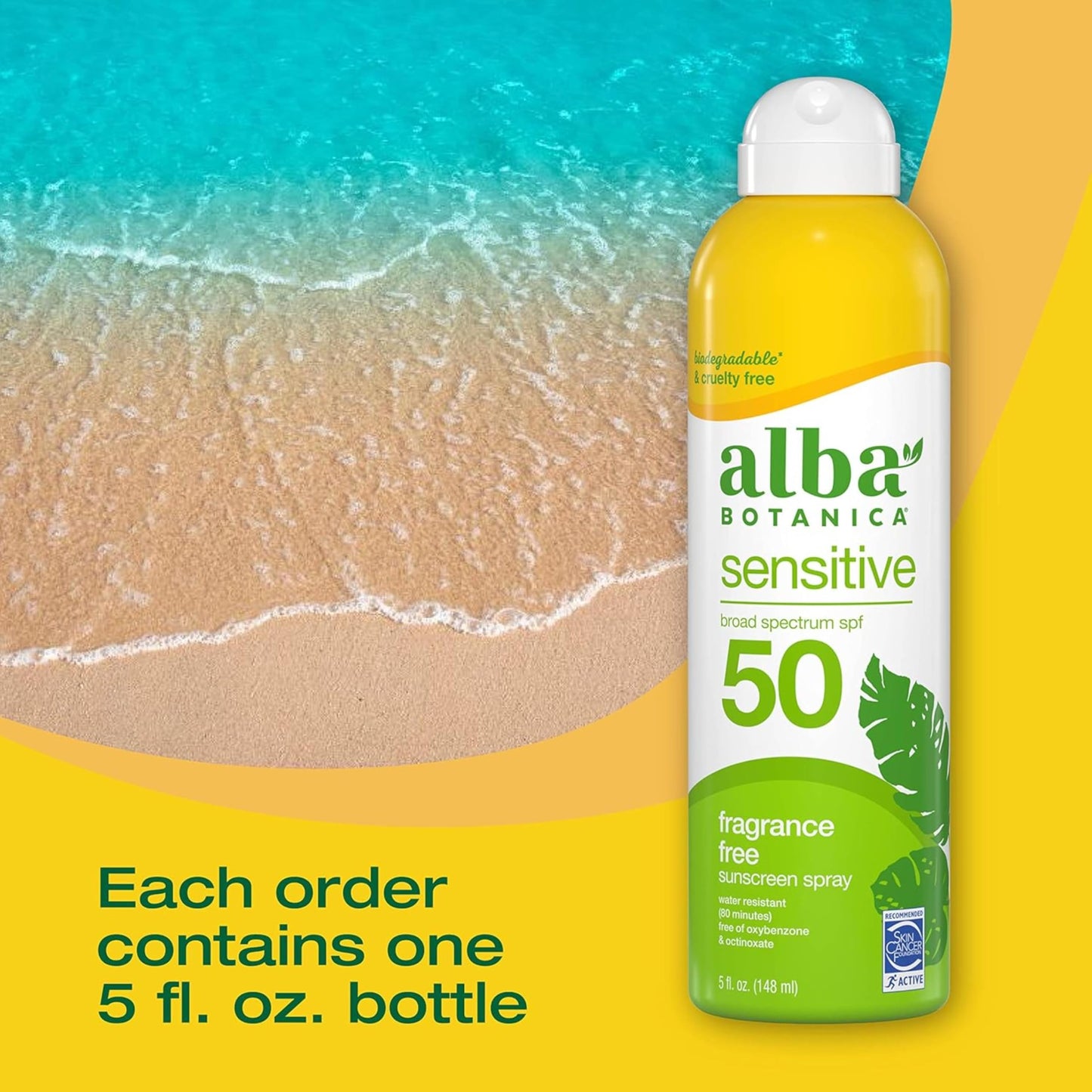 Alba Botanica Spf50 Sunscreen 6 Ounce Clear Spray Fragrance Fre (177ml) (2 Pack) Beauty & Personal Care Alba Botanica