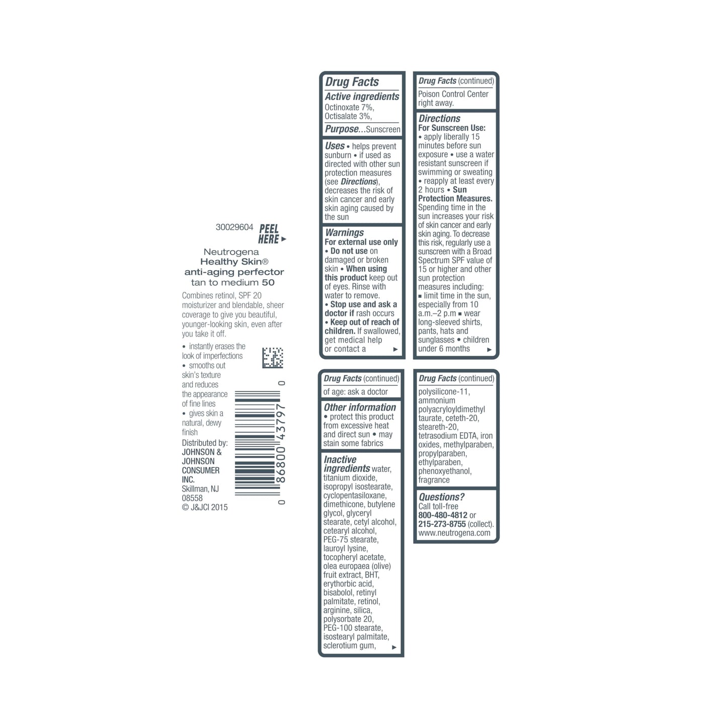 Neutrogena Healthy Skin Anti-Aging Perfector Tinted Facial Moisturizer and Retinol Treatment with Broad Spectrum SPF 20 Sunscreen with Titanium Beauty & Personal Care Neutrogena