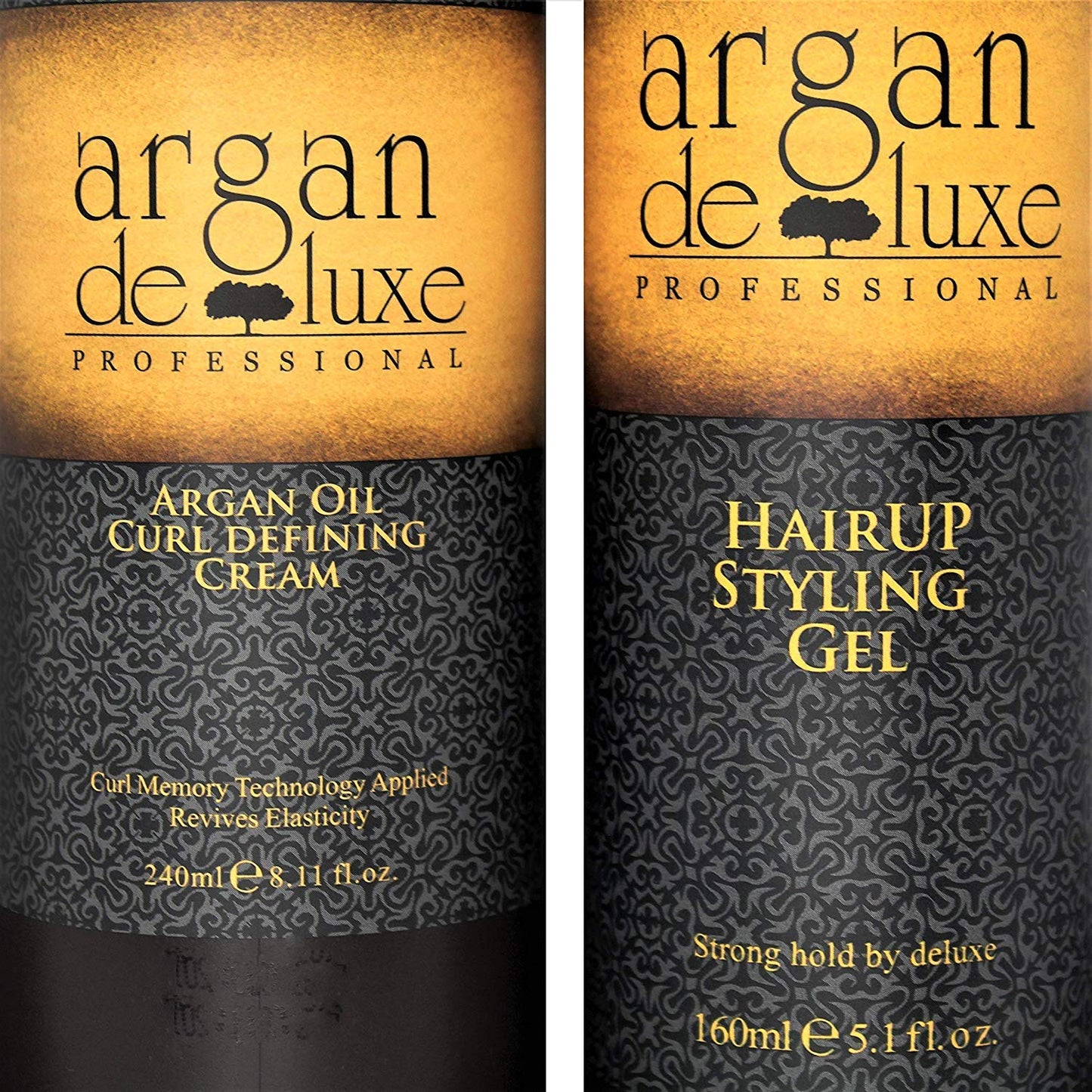 Argan Deluxe Wash and Go Bundle-Shampoo, Conditioner, Curl Cream and Styling Gel Beauty & Personal Care argan deluxe PROFESSIONAL