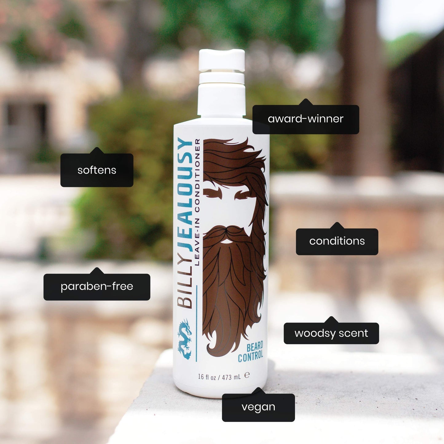 Billy Jealousy Beard Control Leave In Beard Conditioner for Men with Aloe Leaf Juice and Jojoba Seed Oil, Softens Hair and Skin, Light Hold with Matte Beauty & Personal Care Billy Jealousy