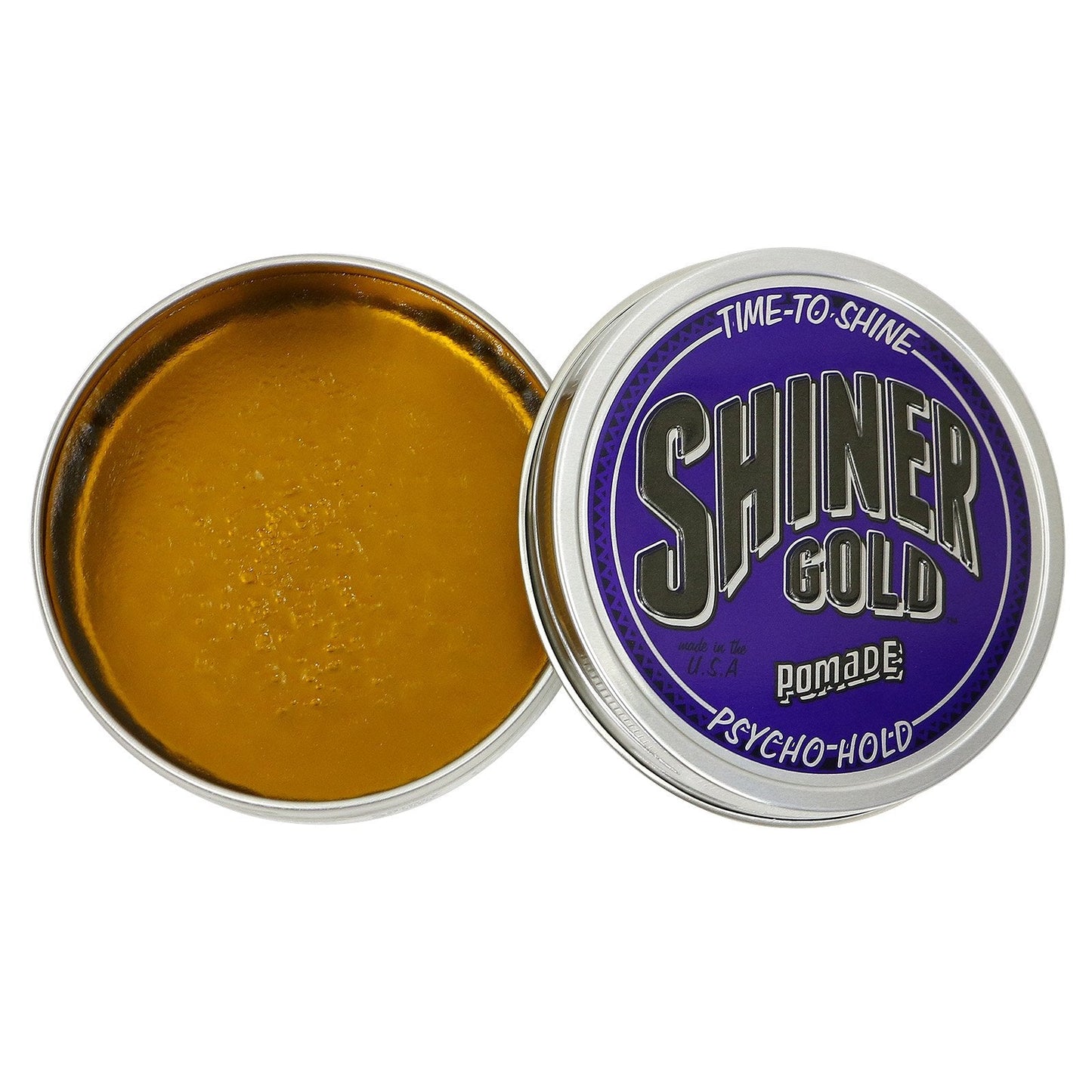 Shiner Gold Psycho Hold Pomade | Extreme Hold | High Shine | Water-based | Coconut Scent, 4oz. Pack of 3 Beauty & Personal Care Shiner Gold Pomade