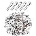 Hendevl 100 Pieces 1.8 Inches Double Prong Pin Curl Hair Clips Metal Alligator Clips Silver Hairpins for Hair Extensions Beauty & Personal Care Hendevl