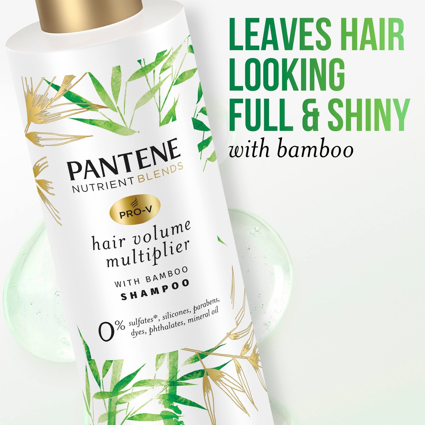 Pantene Sulfate Free Shampoo and Conditioner Set, Volumizing Shampoo and Conditioner for Fine or Flat hair with Bamboo, Safe for Color Treated Hair Beauty & Personal Care Pantene
