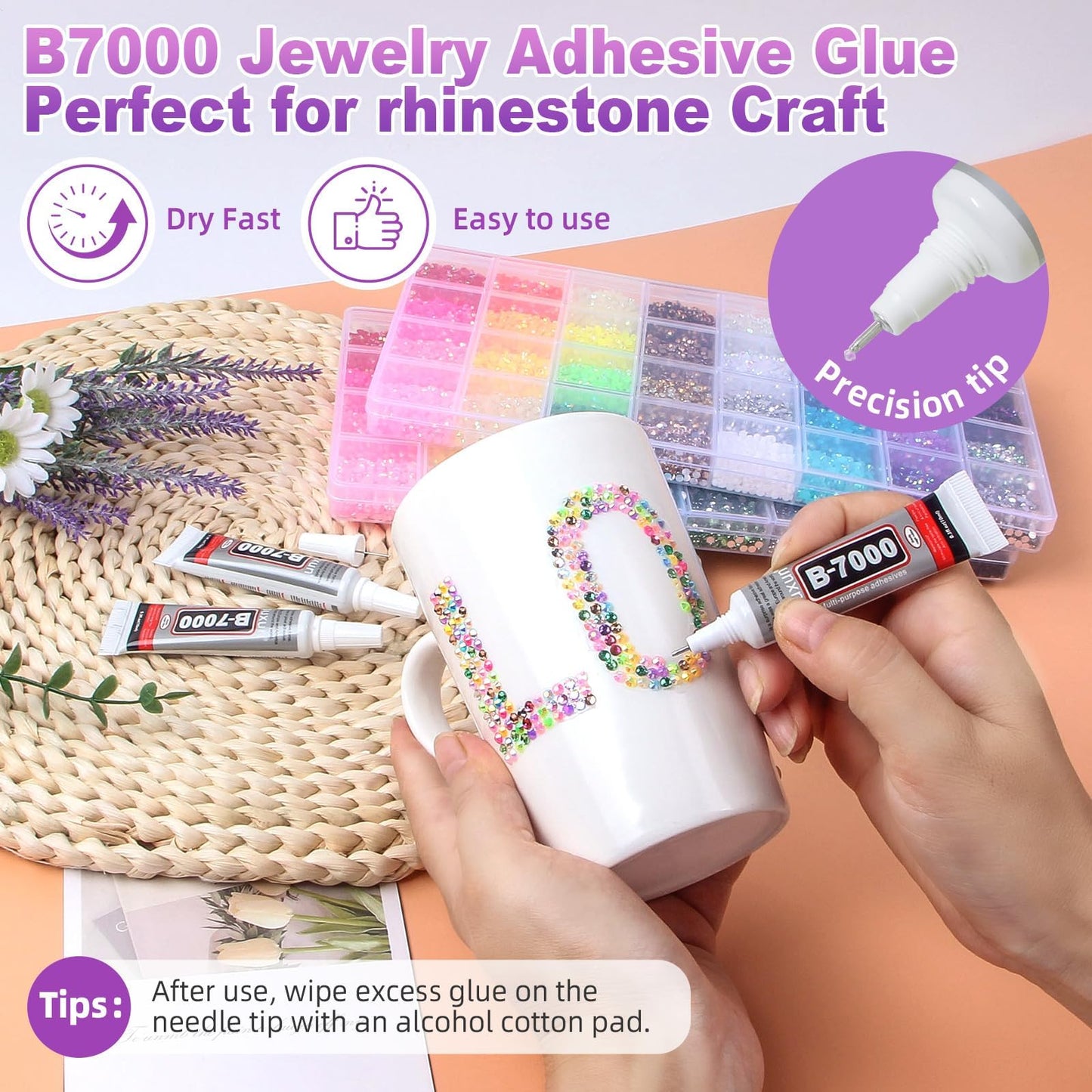 50000Pcs 40 Colors Resin Jelly Rhinestones for Bedazzling, 3mm Multicolor Flatback Gems for Crafting, Bedazzler Kit with 3Pcs 10ml B7000 Glue Beauty and Personal Care HRLbrc