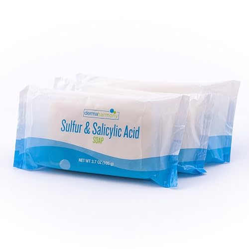 Dermaharmony Sulfur and Salicylic Acid Bar Soap 3.7 oz - (Made in the USA) (3 Bars) Beauty & Personal Care Dermaharmony