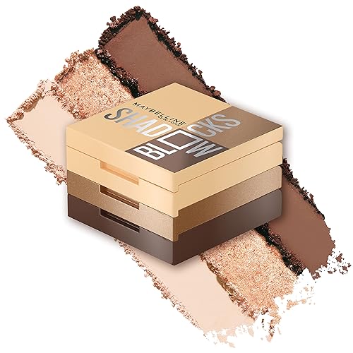 Maybelline New York Shadow Blocks Shadow Blocks Eyeshadow Palette, Stacked Eye Shadow Trio, North 3rd & Bedford Ave, 0.08 oz Beauty & Personal Care MAYBELLINE