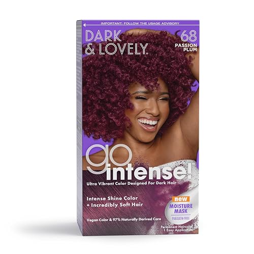 SoftSheen-Carson Dark and Lovely Ultra Vibrant Permanent Hair Color, Go Intense Hair Dye with Olive Oil for Shine and Softness, Passion Plum Beauty & Personal Care SoftSheen