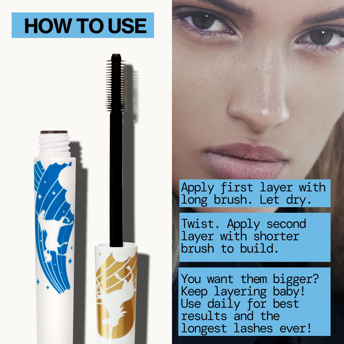 Pacifica Dream Big Mascara - Black Magic 7-in-1 Lash Extending Mascara, Twist-Adjust Brush for Length & Volume, Lash Serum Infused, Vegan Beauty & Personal Care Pacifica