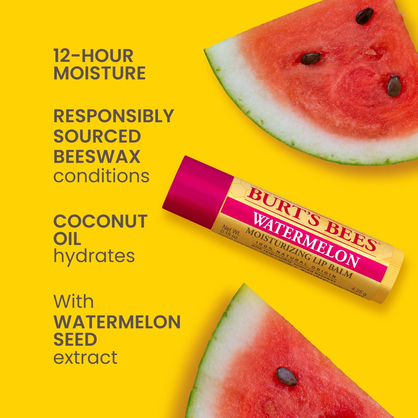 Burt's Bees Bee Mine Lip Balm Gift Set, Strawberry, Dragonfruit Lemon, Pomegranate and Watermelon, 4 Personalized Lip Balms, Pack May Vary Beauty & Personal Care Burt's Bees
