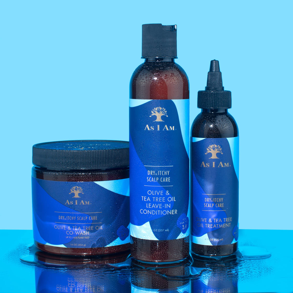 As Am Dry & Itchy Scalp Care Cowash - 16 ounce - Enriched with Zinc Pyrithione, Olive Oil, and Tea Tree Oil - Fights Dandruff and Seborrheic