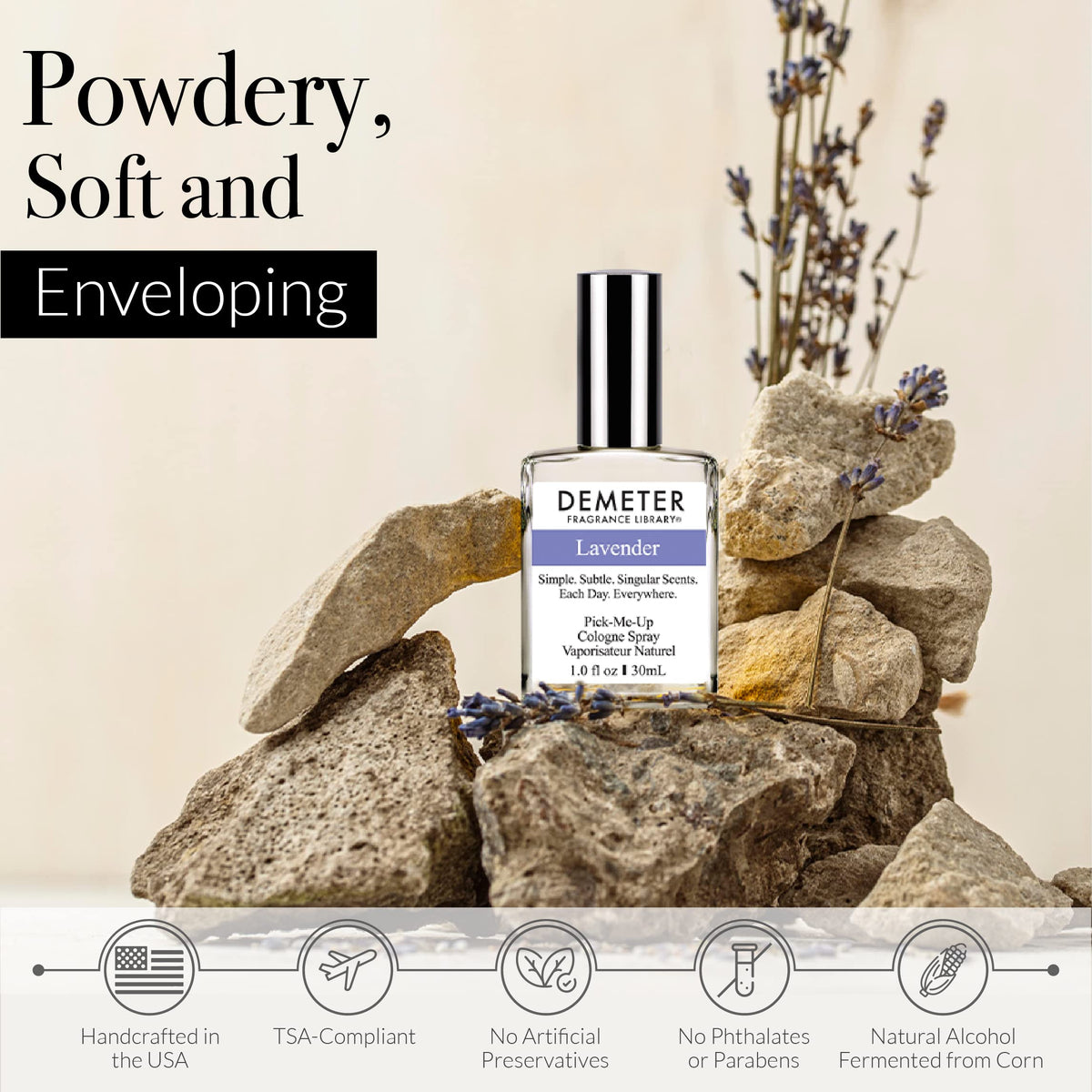 Demeter 1oz Cologne Spray - Lavender Beauty & Personal Care The Library of Fragrance