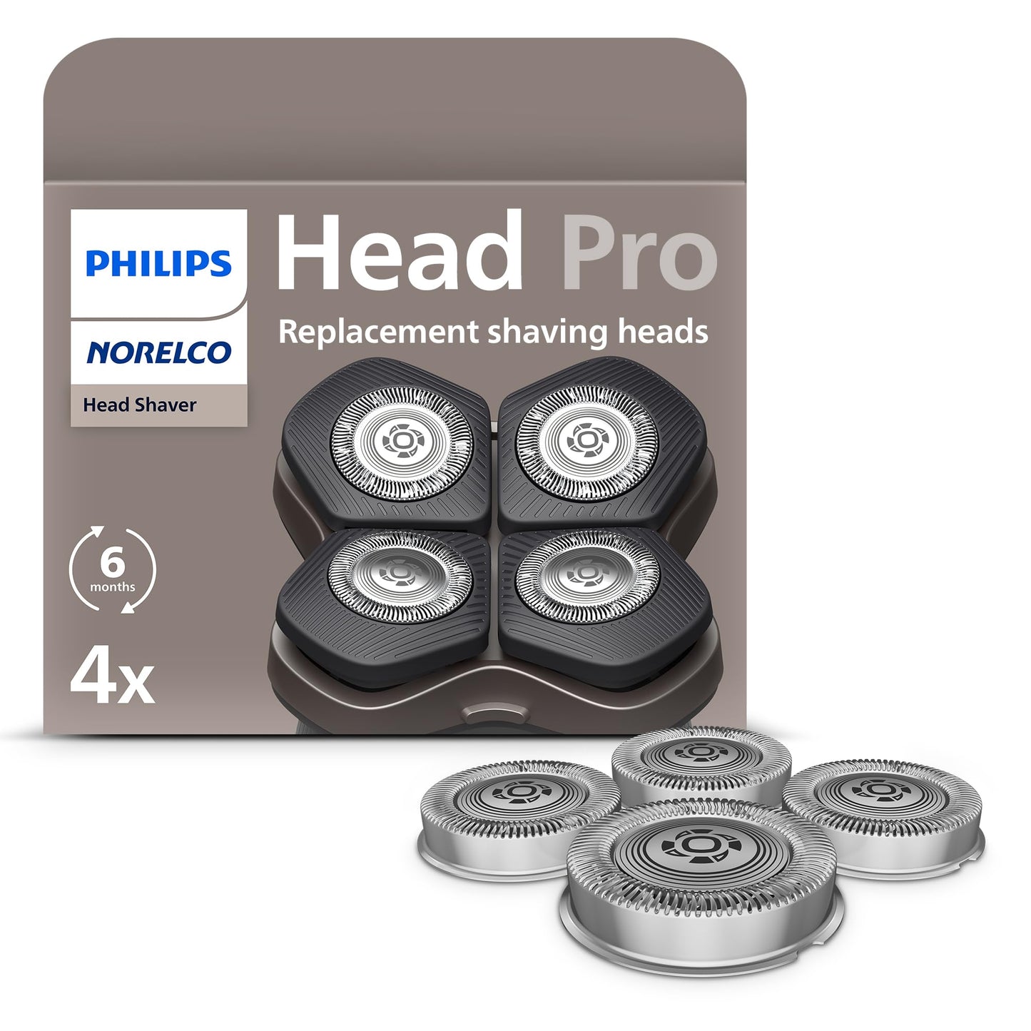 Philips Norelco Genuine Head Shaver Replacement Heads - Compatible with Philips Norelco Head Shaver Pro HS5980, HS7980 and HS9980, Self-sharpening Beauty and Personal Care Norelco