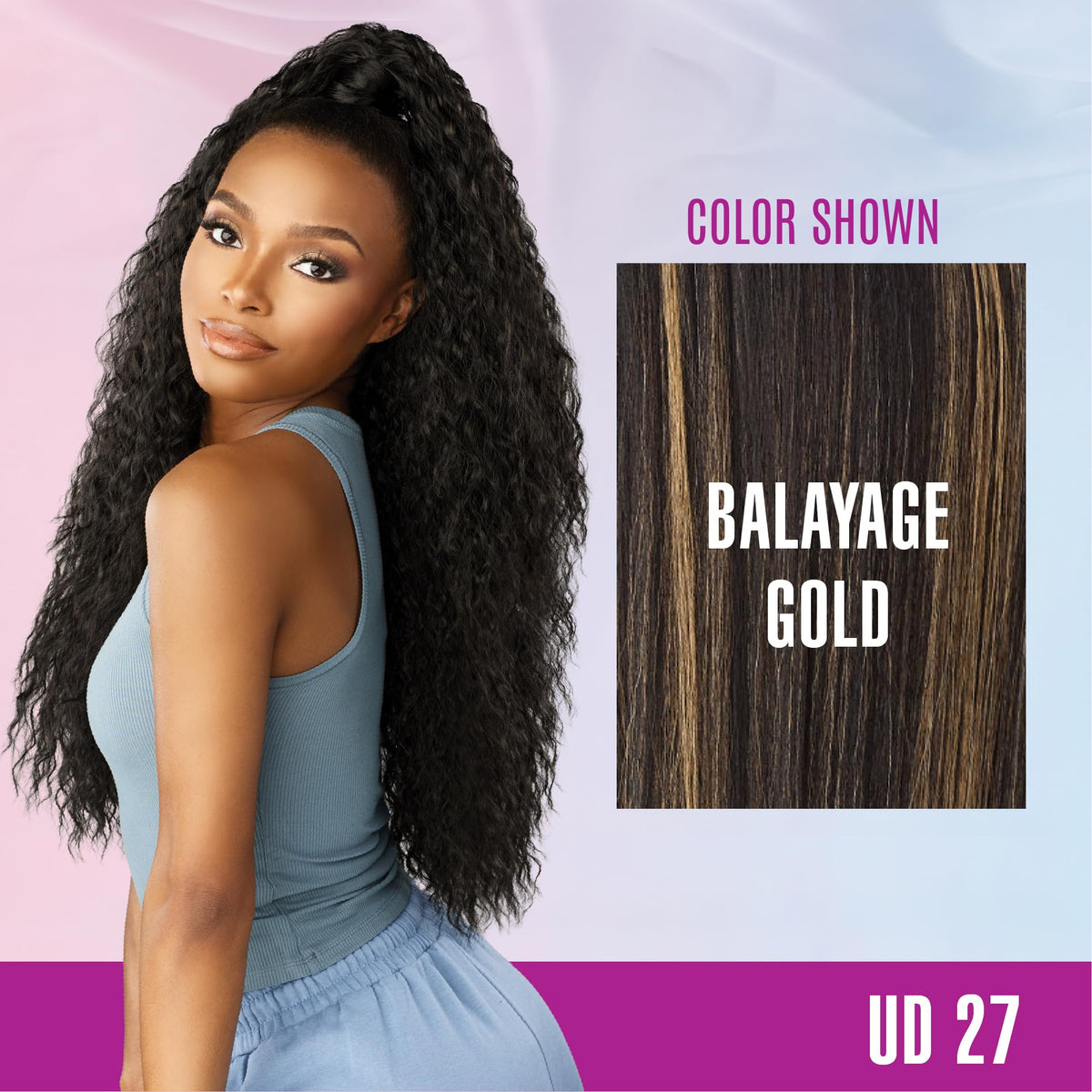 Sensationnel Instant Updown Halfwig Pony-Iud 27, BALAYAGEGOLD