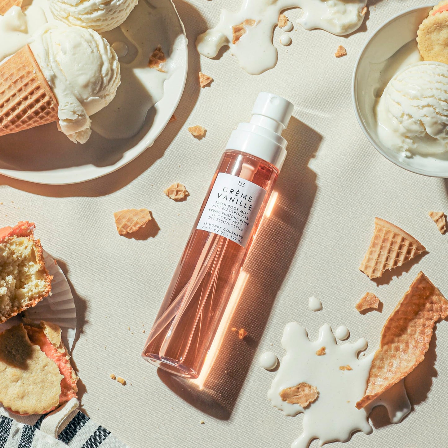 Le Monde Gourmand Crème Vanille Fresh Mist for Women, Hydrating Body Spray with Electrolytes, Vanilla Brown Sugar Amber Scent, Vegan & Cruelty Free Beauty & Personal Care Le Monde Gourmand