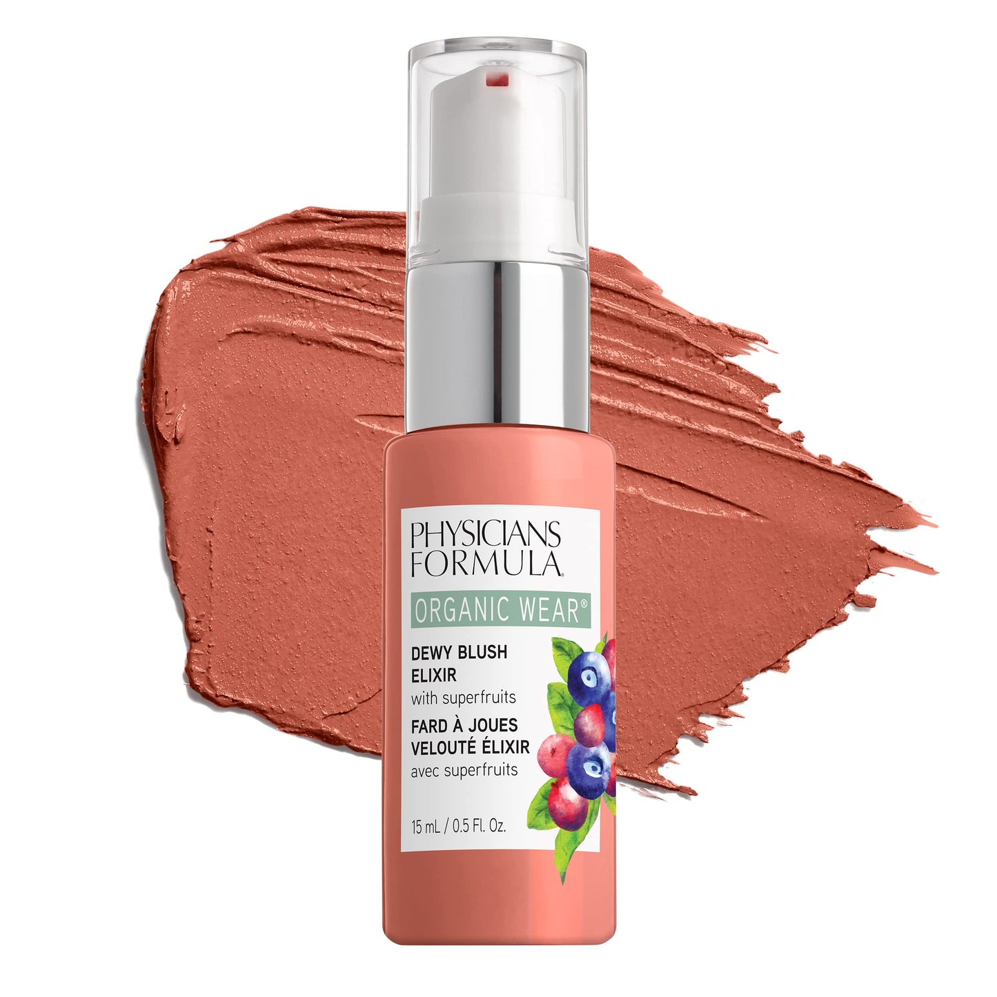 Physicians Formula Organic Wear Natural Dewy Face Blush Makeup Elixir, Gorgeous Peach, 0.5 Fl Ounce Beauty & Personal Care Physicians Formula