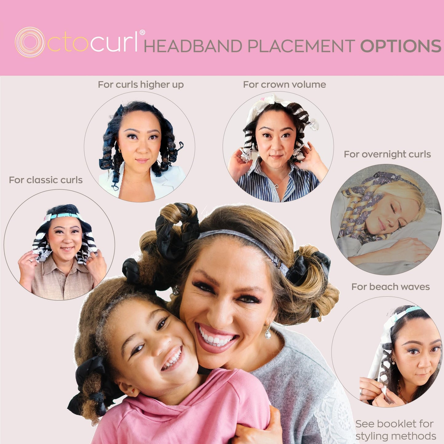 Octocurl Heatless Curls Headband - Hair Curlers to Sleep In - Heatless Curlers for Medium Length Hair (Microfiber - White) Beauty & Personal Care Octocurl