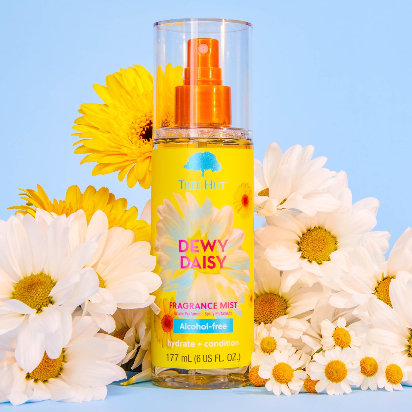 Tree Hut Dewy Daisy Hair & Body Mist, Hydrating & Alcohol-Free Body Spray, Fragrance with Velvety Florals & Fresh Green Notes, Alcohol-Free Formula, Beauty & Personal Care Tree Hut