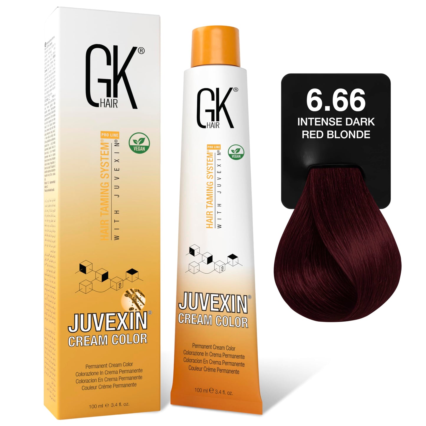 GK HAIR Global Keratin Professional Hair Color Cream Tube (3.4 Fl Oz/100ml) Nourishing & Cleansing Colors for Styling High Performance Long Lasting Beauty & Personal Care GK HAIR